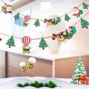 Juleguirlande med julemænd, rensdyr og luftballoner  (inde)